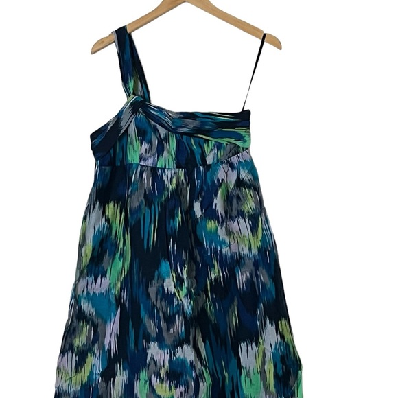 Loft Ann Taylor | NWT Silk blend one shoulder multi print sun dress size… - Picture 4 of 13